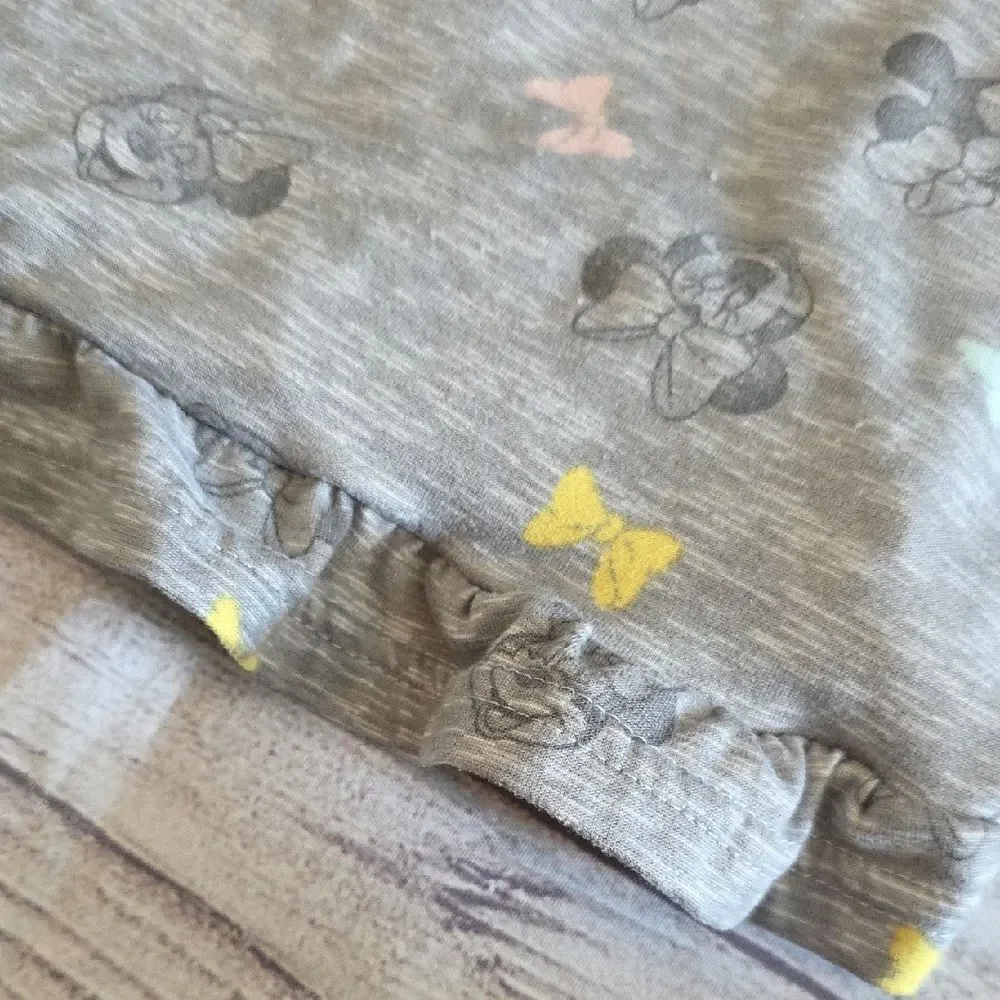 Disney Gray and Yellow Starry Short Sleeve Tee